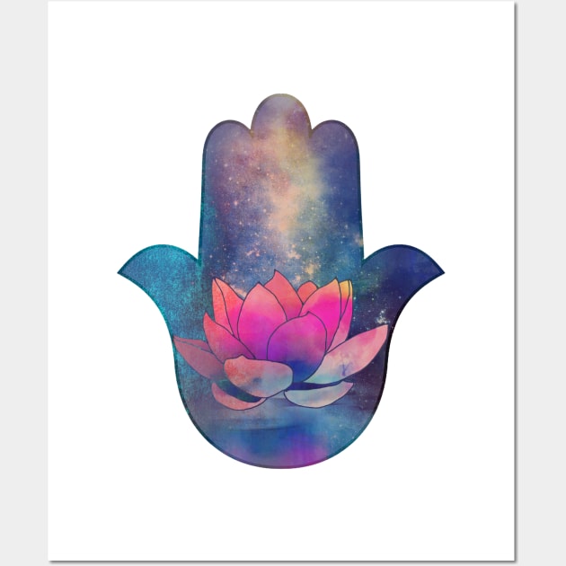 hamsa lotus Wall Art by vita95gelman